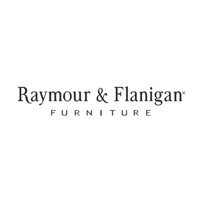 Raymour & Flanigan Furniture brand logo in black text on a transparent background.